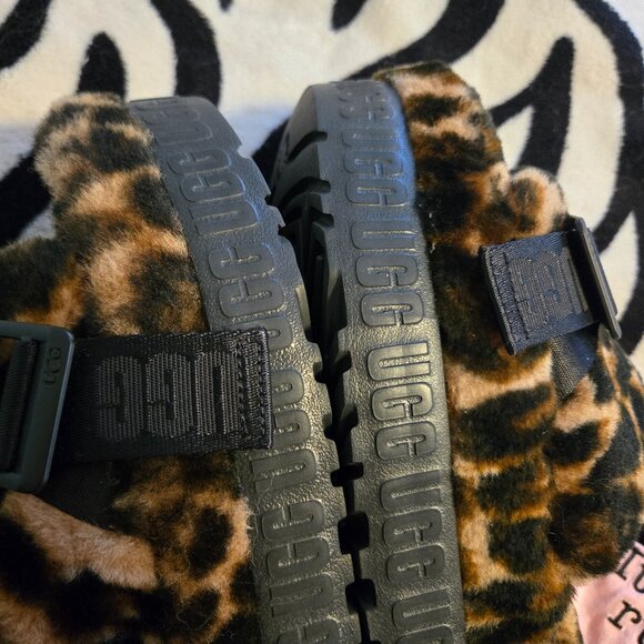 UGG Fluffita Panther/Animal/Leopard/Cheetah Platform Slipper/Sandal/Slide NWOB - Picture 8 of 16